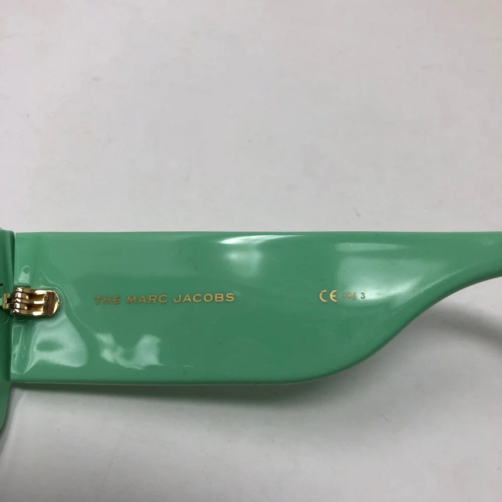 Marc Jacobs 488/S Sunglasses Green Hard‎ Case Rhinestone Logo Retro